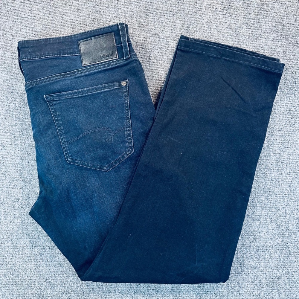Mavi Zach Straight Leg Jeans Men's 36x34 Dark Indigo Wash Stretch Denim 5-Pocket